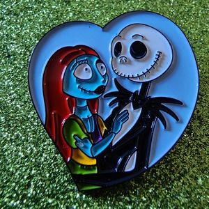 3/$20 Jack Skellington & Sally Stitches Nightmare Before Christmas Enamel Pin